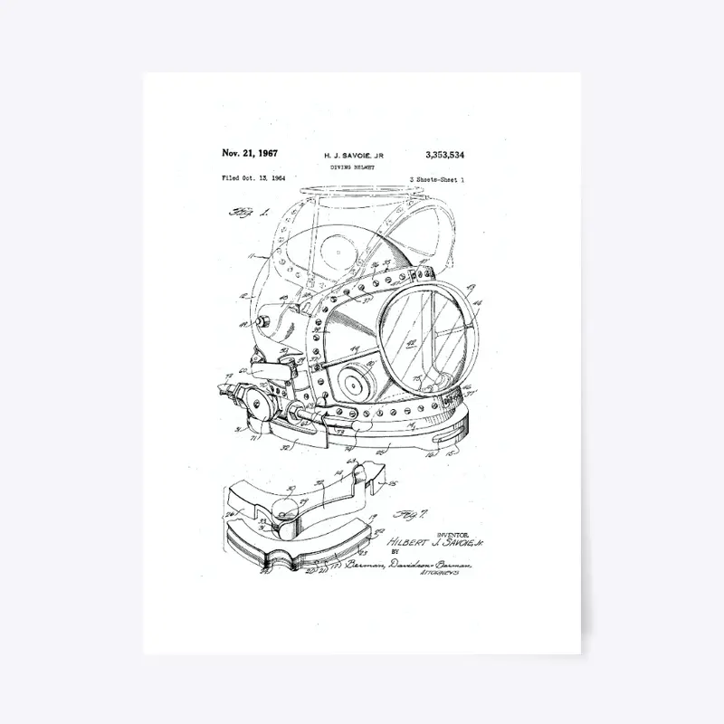 Diving Helmet Patent